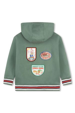 felpa in cotone verde KENZO KIDS | K60776632